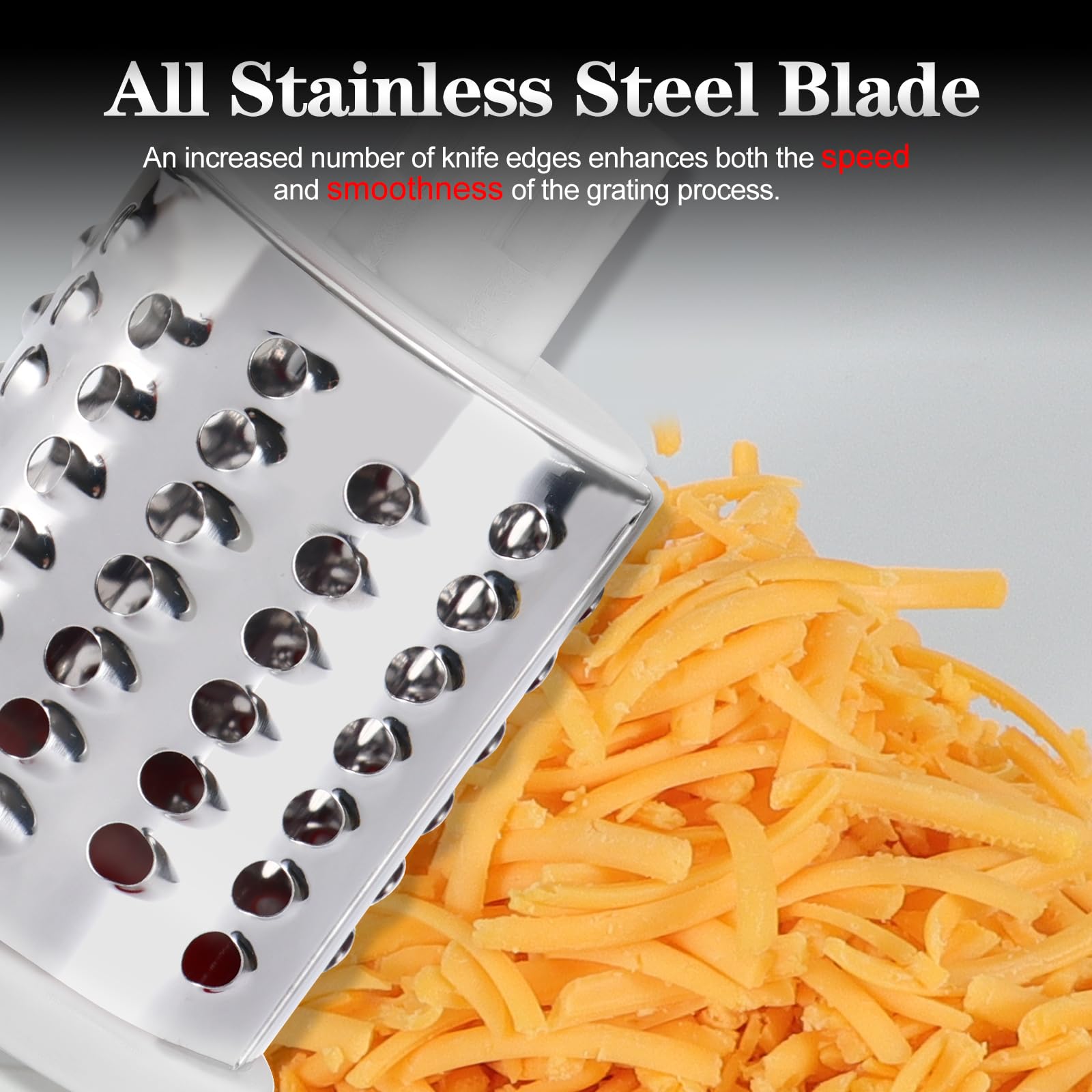 Ourokhome drums and blades detail highlighting five blade versatility