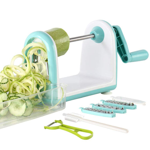 Ourokhome front view of spiralizer showing compact design and stable base for quick noodles
