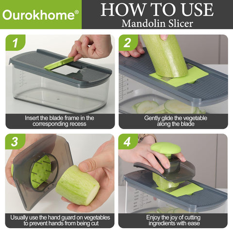 Ourokhome enlarged hand guard demonstrating finger protection for safer slicing