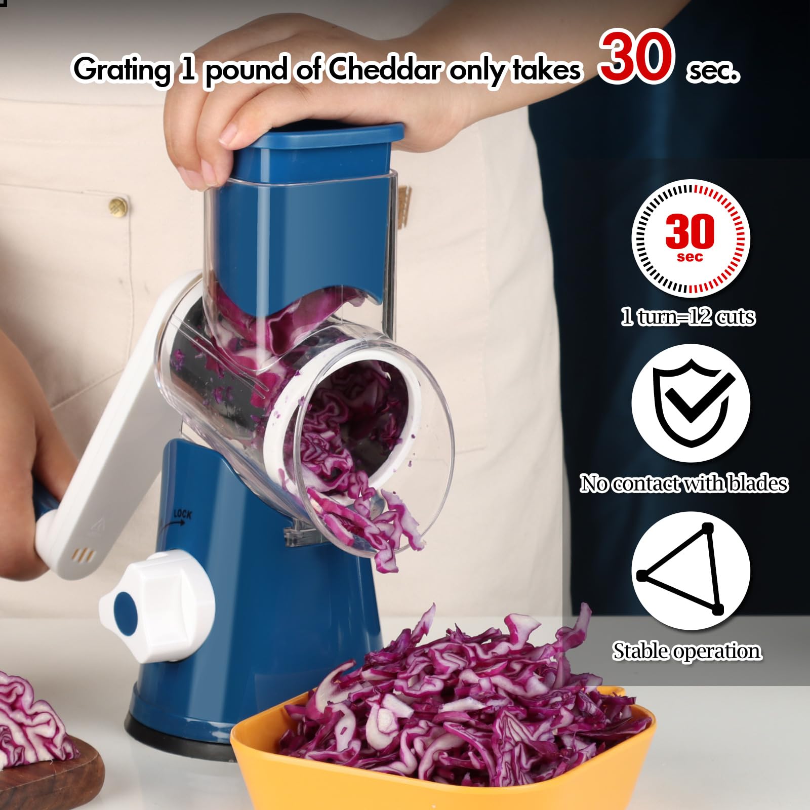 Ourokhome grater crushing ice to show dessert and cooling benefits