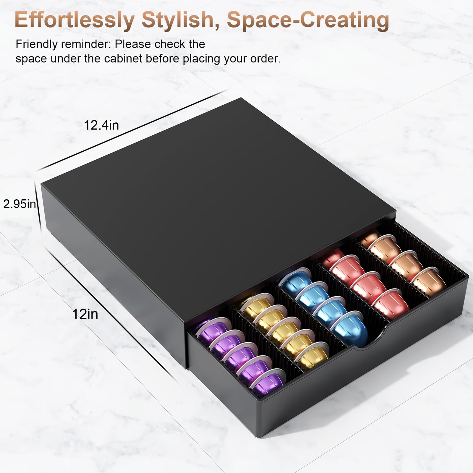OUTIOE non-slip pads bottom detail providing stability and preventing drawer sliding