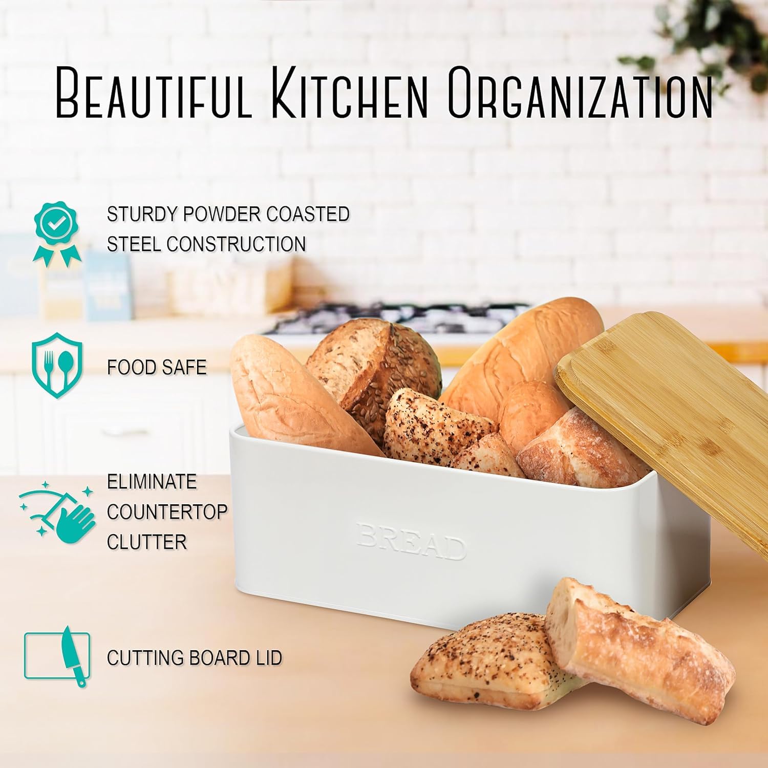 OUTSHINE open interior with sourdough loaf illustrating protected storage