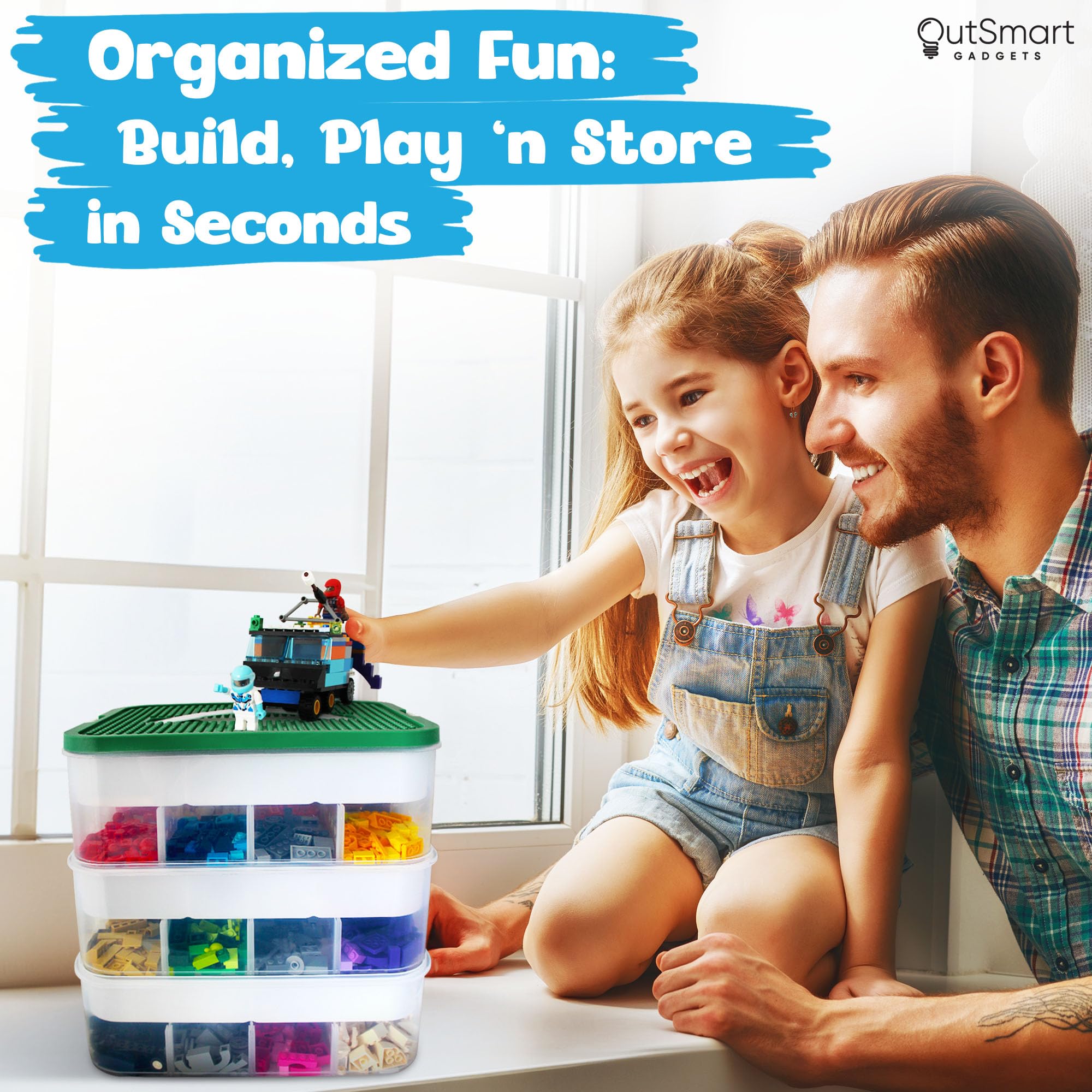 Outsmart Gadgets clear side profile showing compartments for visible sorting benefit