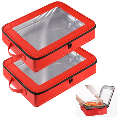 OUTXE front view of 9x13 foil pan carrier showing clean design and durability