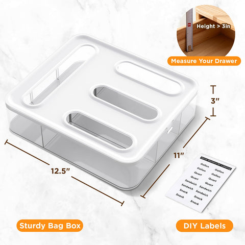 OUTXE DIY labels and assorted bag sizes for organized sorting