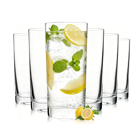 OUWO highball front view showing clear glass and elegant shape for versatile serving