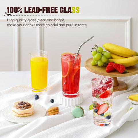 OUWO highball glass in use with mojito demonstrating visual presentation and beverage capacity