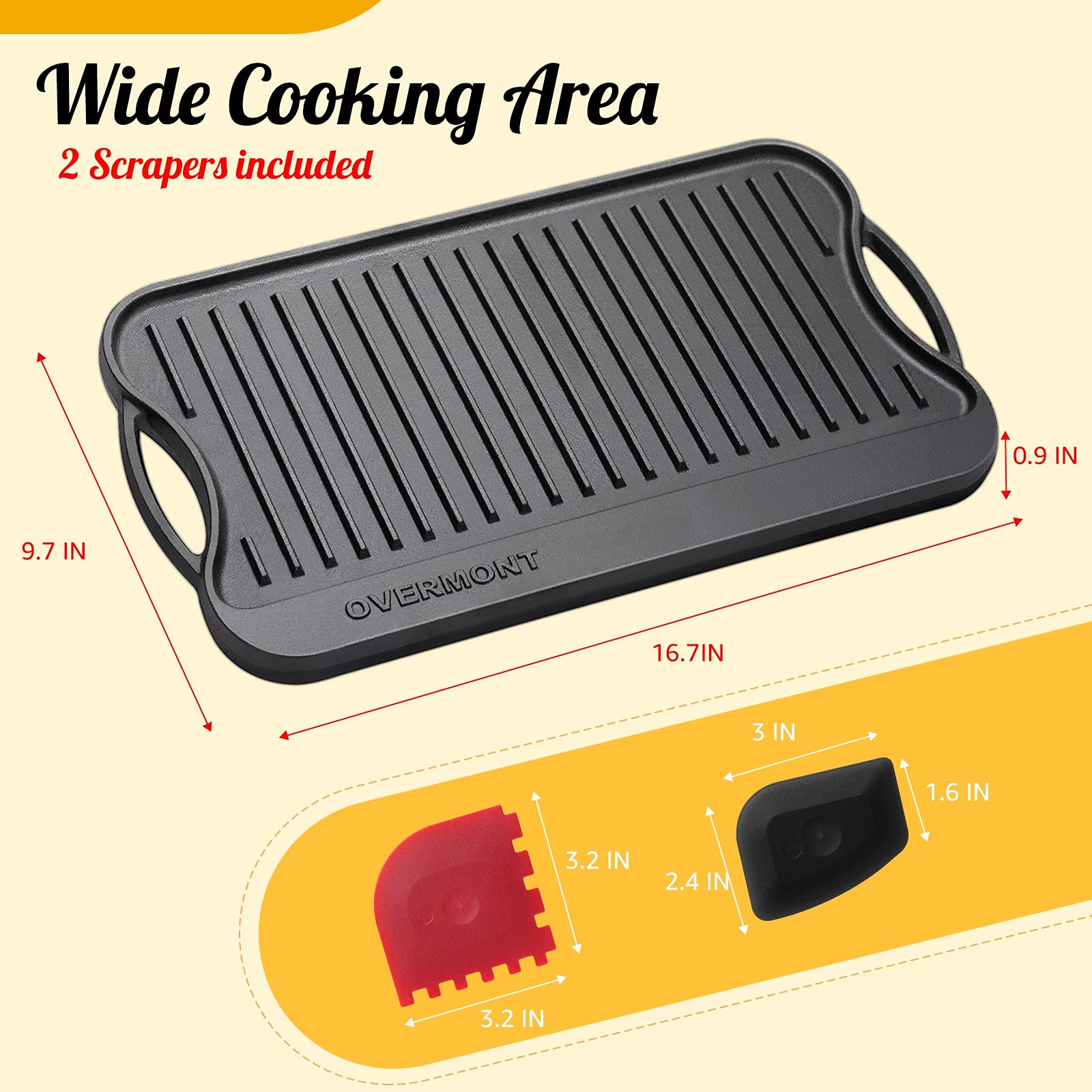 Overmont griddle in outdoor campfire grilling scene offering portable family meal cooking
