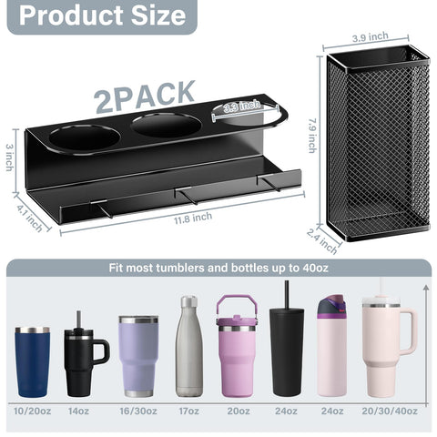 OVICAR removable hooks organizing tumbler lids and accessories neatly