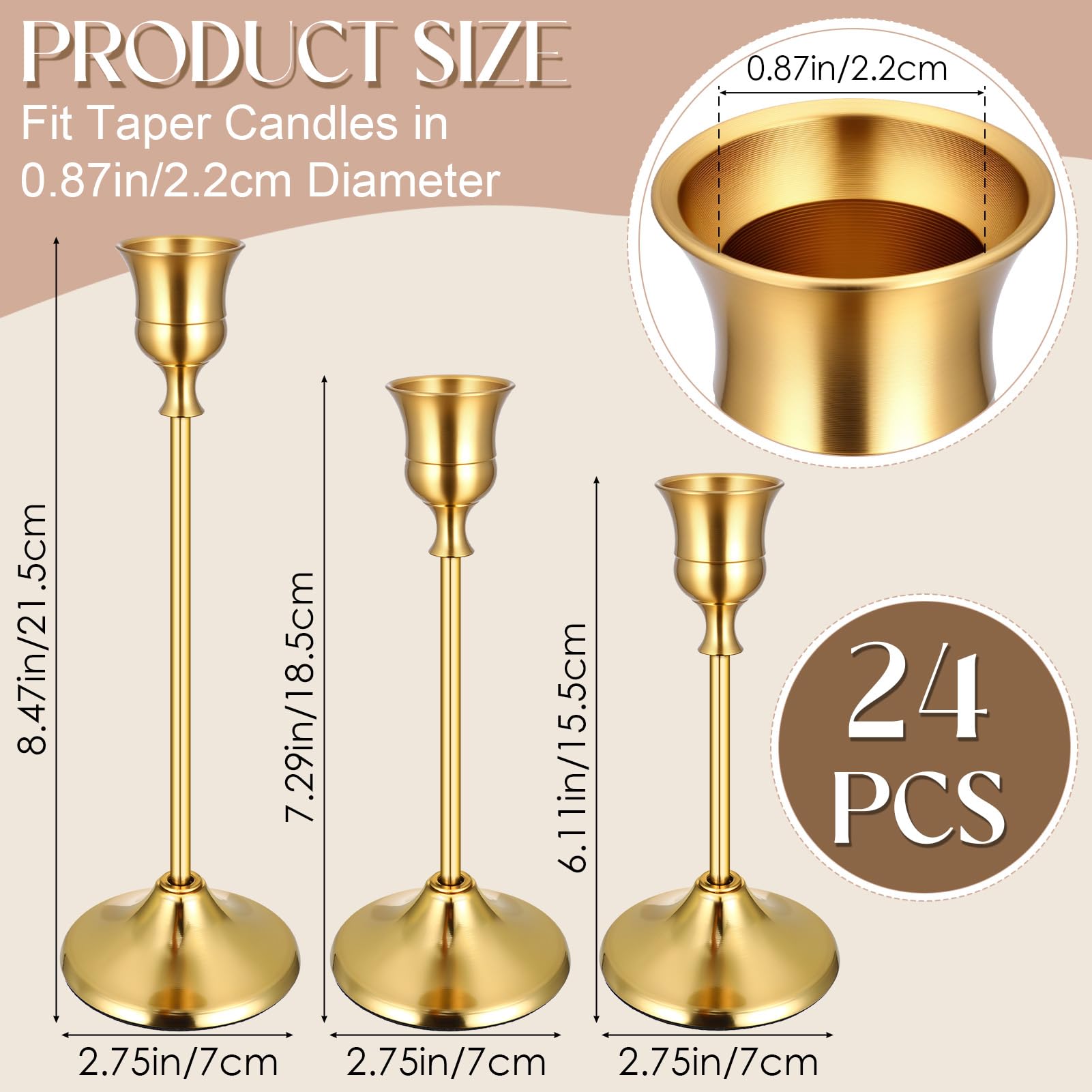 Ovveroche set of three heights arranged on a dining table creating layered candlelight ambience