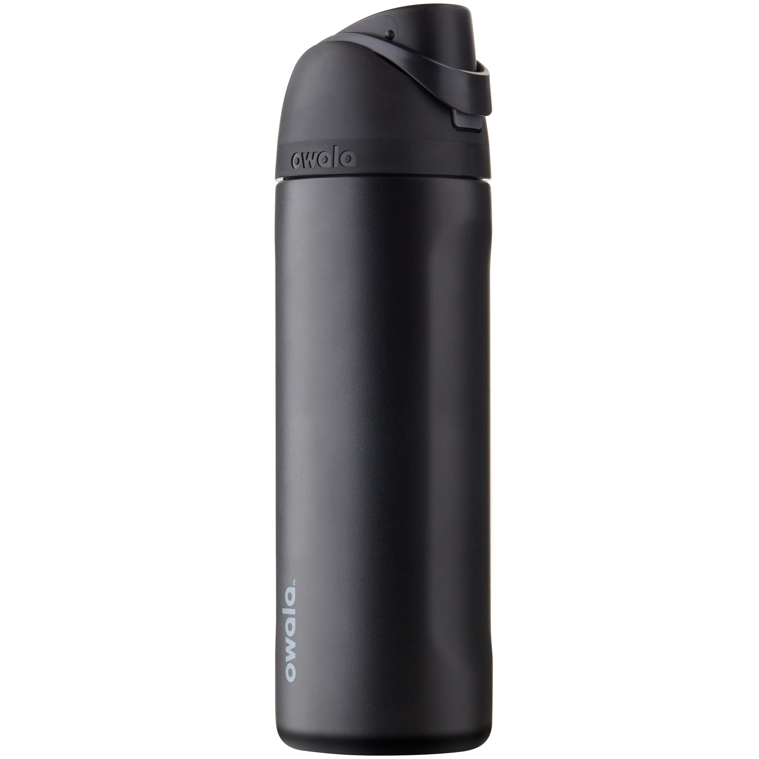 Owala FreeSip front view showing bottle finish and capacity benefit
