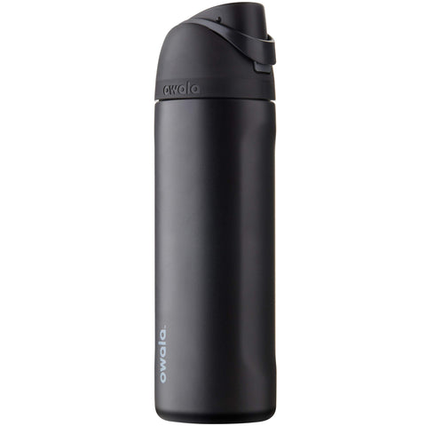 Owala FreeSip front view showing bottle finish and capacity benefit