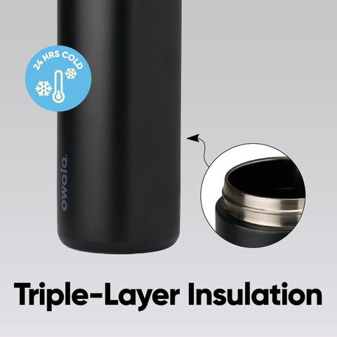 Owala FreeSip wide mouth with ice showing easy filling and cleaning benefit
