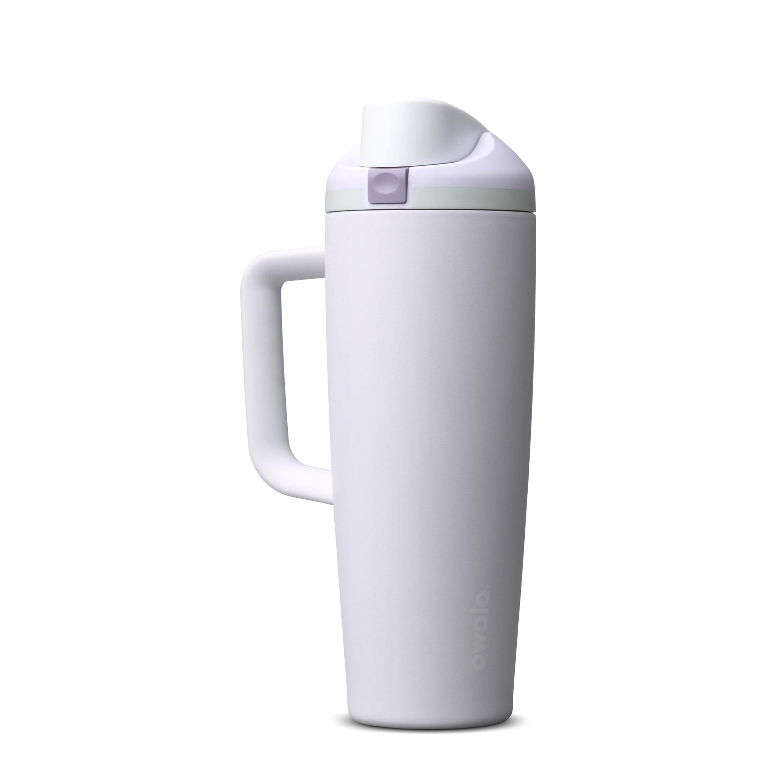 Owala FreeSip front view showing 30 oz tumbler and carry loop benefit