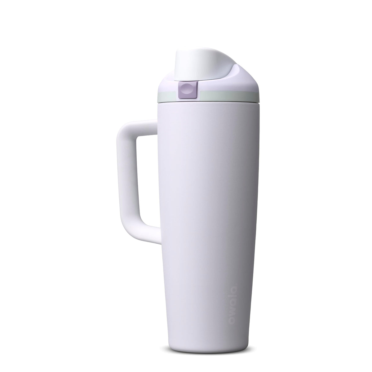 Owala FreeSip front view showing 30 oz tumbler and carry loop benefit
