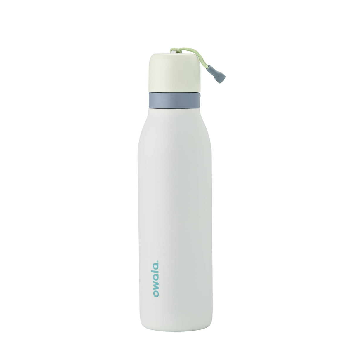 Owala FreeSip Twist front view showing slim insulated bottle, easy-grab design