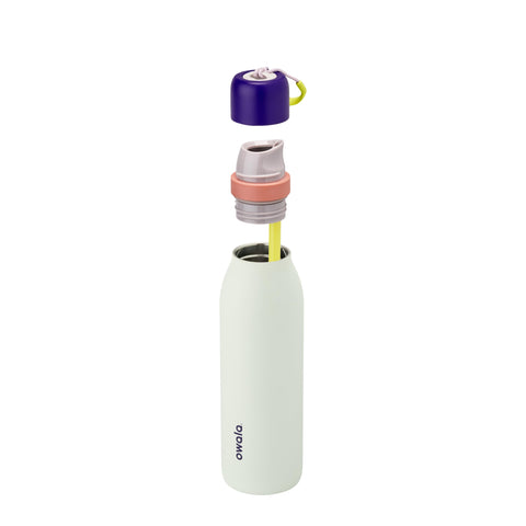 Owala FreeSip Twist in a backpack pocket illustrating travel-ready insulation benefit