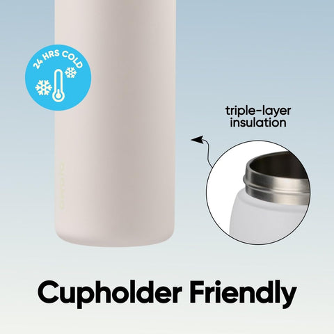 Owala FreeSip wide mouth with ice cubes for prolonged cold retention
