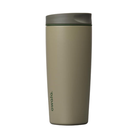 Owala Off Road front view showing 20 oz mug and leakproof benefit