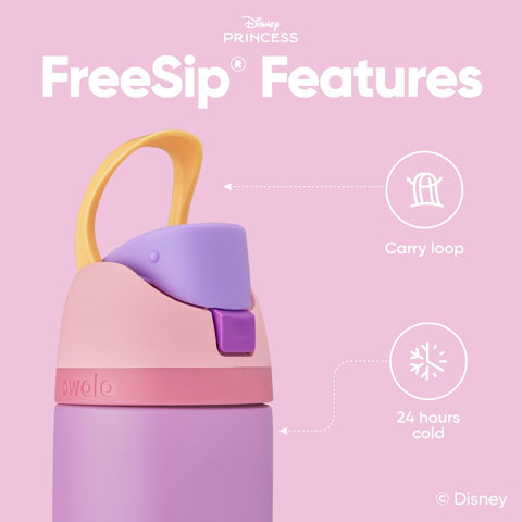 Owala Rapunzel built-in straw close-up showing easy sip access and cleaning benefit