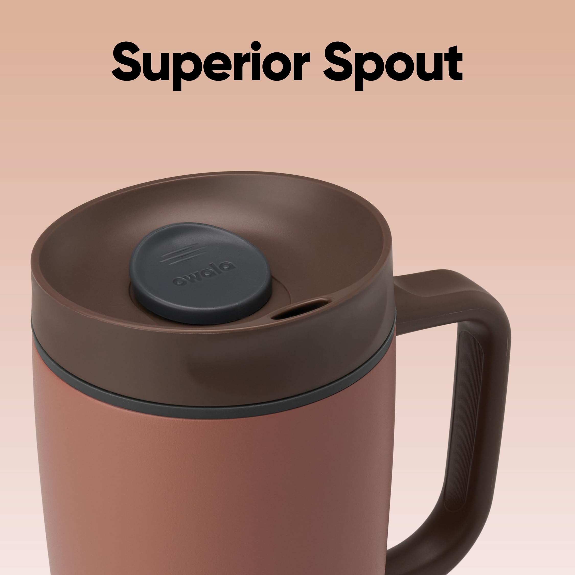 Owala SmoothSip held in hand illustrating 24oz capacity benefit