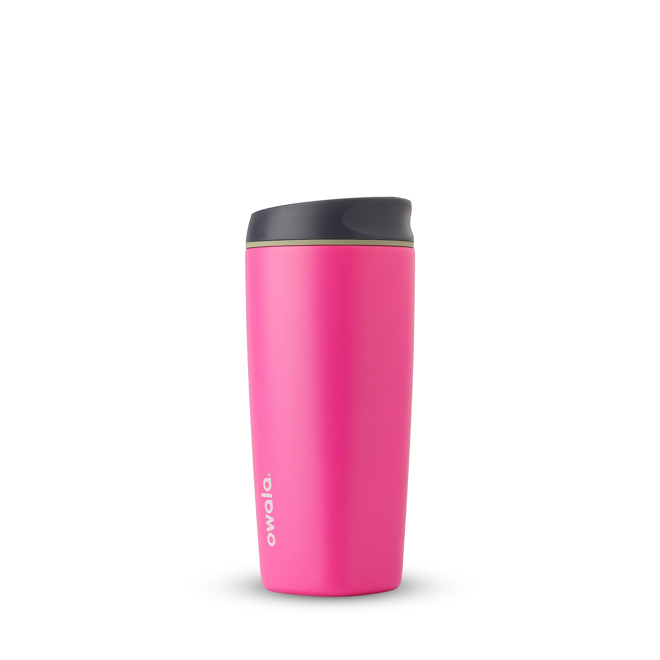 Owala SmoothSip front view in Watermelon Breeze showing full cup and color benefit