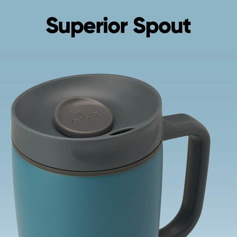 Owala SmoothSip seated in car cupholder providing stable, spill-free travel