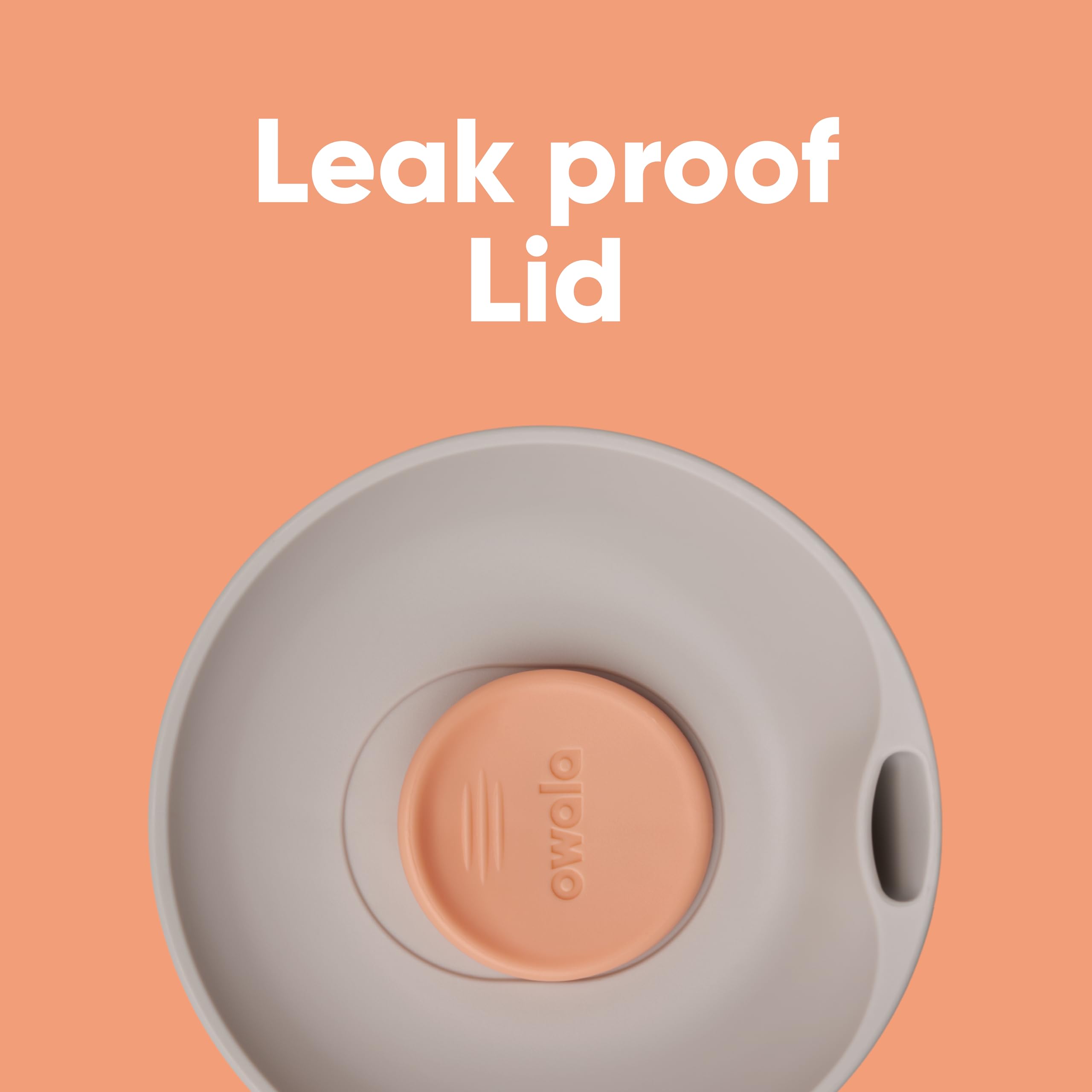 Owala SmoothSip held in hand during commute showing spill-free travel benefit