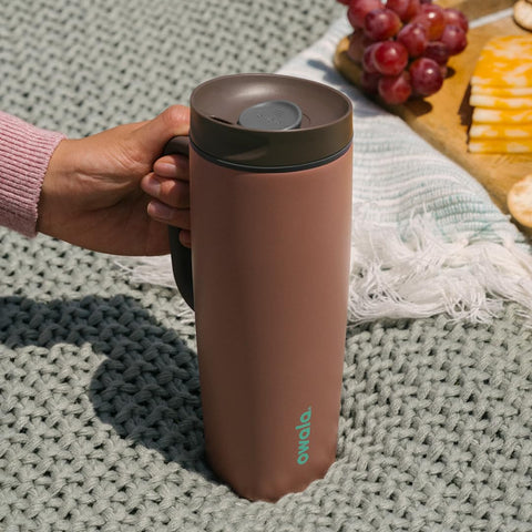 Owala SmoothSip in commuter setting for spill-free travel benefit