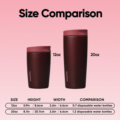 Owala SmoothSip Slider black cherry color swatch showing exterior finish, stylish look benefit