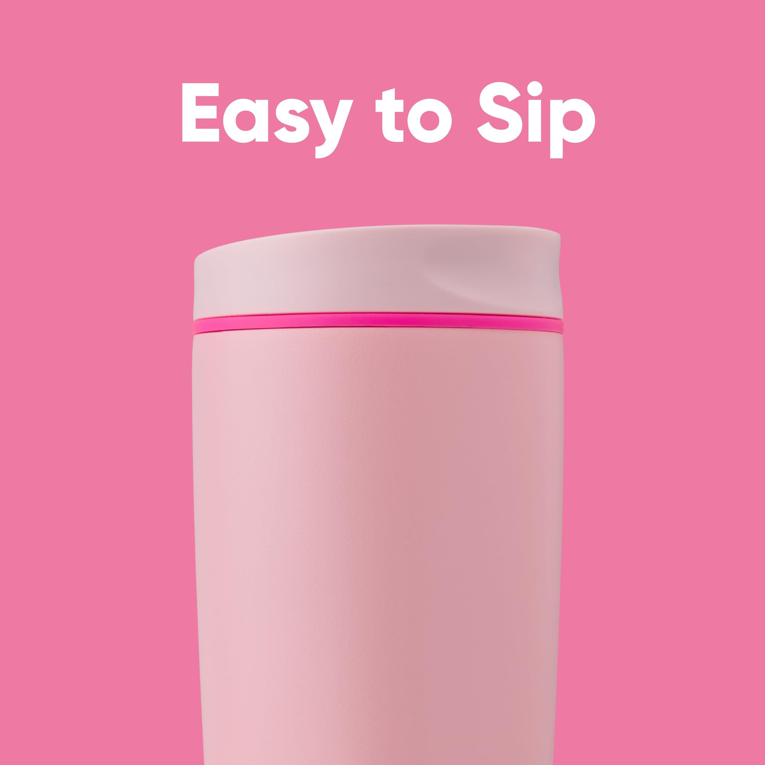 Owala SmoothSip close-up of slider spout, comfortable leakproof sipping