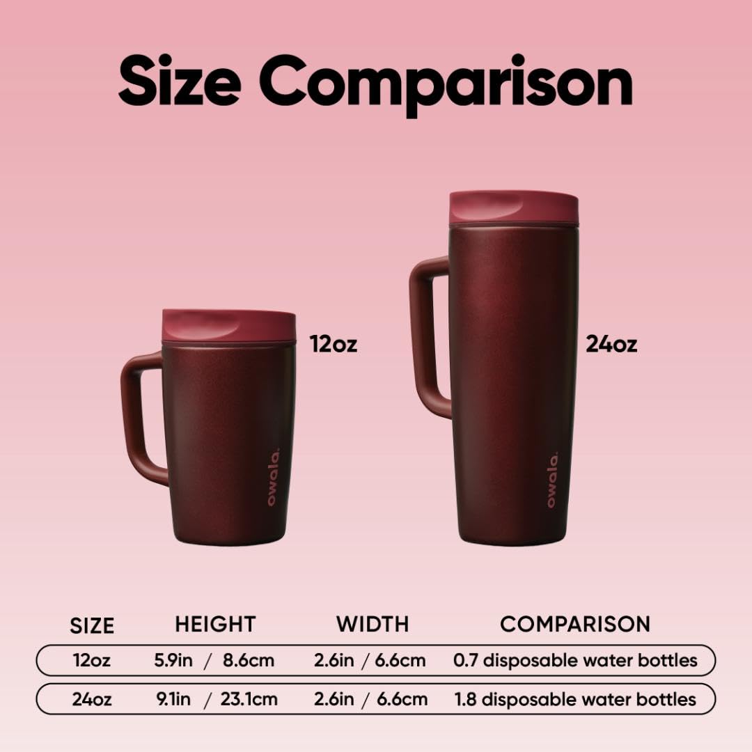 Owala SmoothSip in backpack lifestyle shot showing spill protection and on‑the‑go convenience
