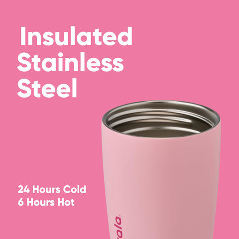 Owala SmoothSip lid sliding closed to demonstrate leakproof seal and spill protection