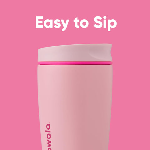 Owala SmoothSip close-up of seamless Slider spout for smooth, splash-free sipping benefit
