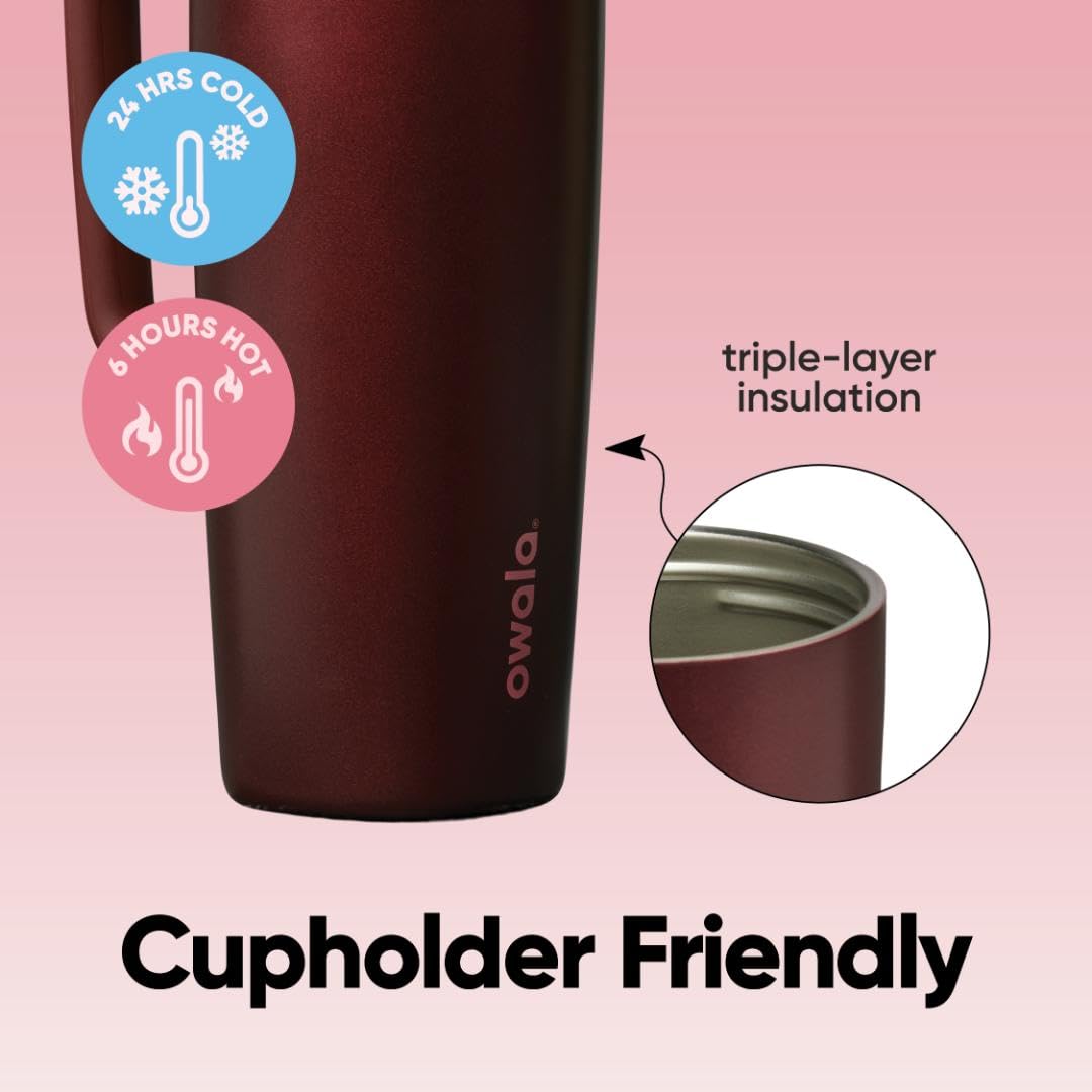 Owala SmoothSip sliding lock closeup showing leak‑proof mechanism for secure travel