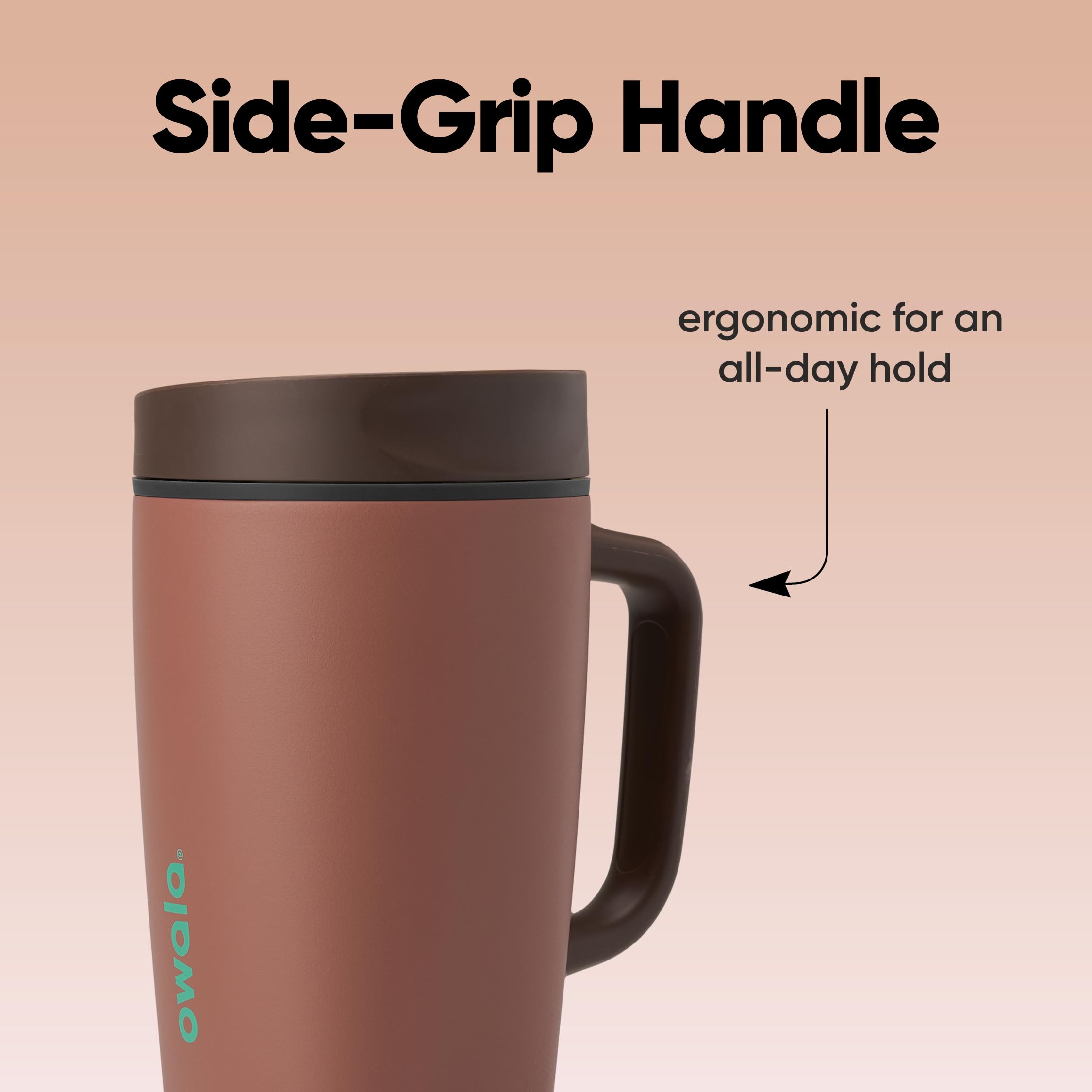 Owala SmoothSip wide mouth with ice for easy filling benefit