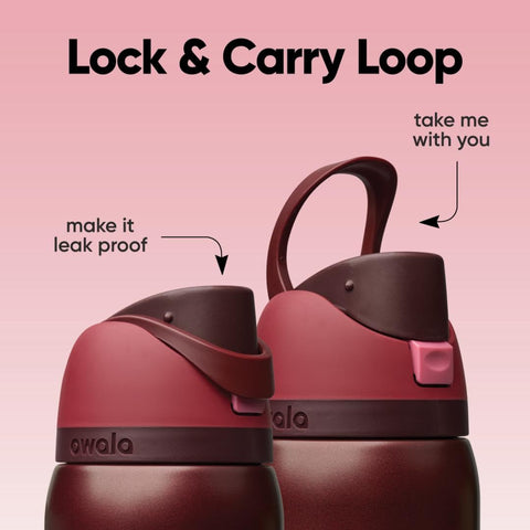 Owala built-in straw detail highlighting easy sipping and fast-access convenience