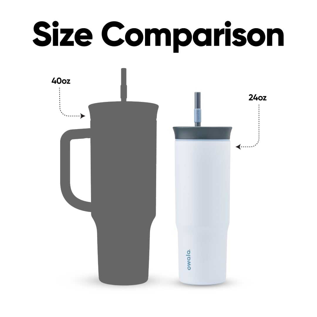 Owala tumbler in gym setting showing leak-resistant hydration on the move