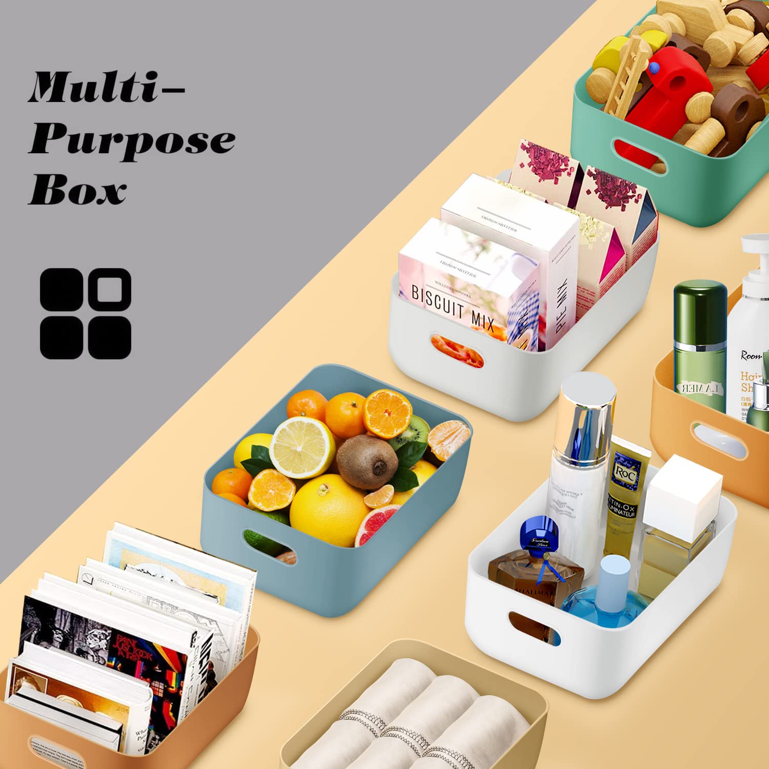 OWill containing kids toys in playroom for fast cleanup and visible sorting
