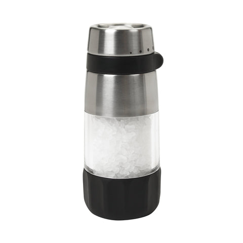 OXO Good Grips front view showing clear body and stainless steel accents for elegant serving