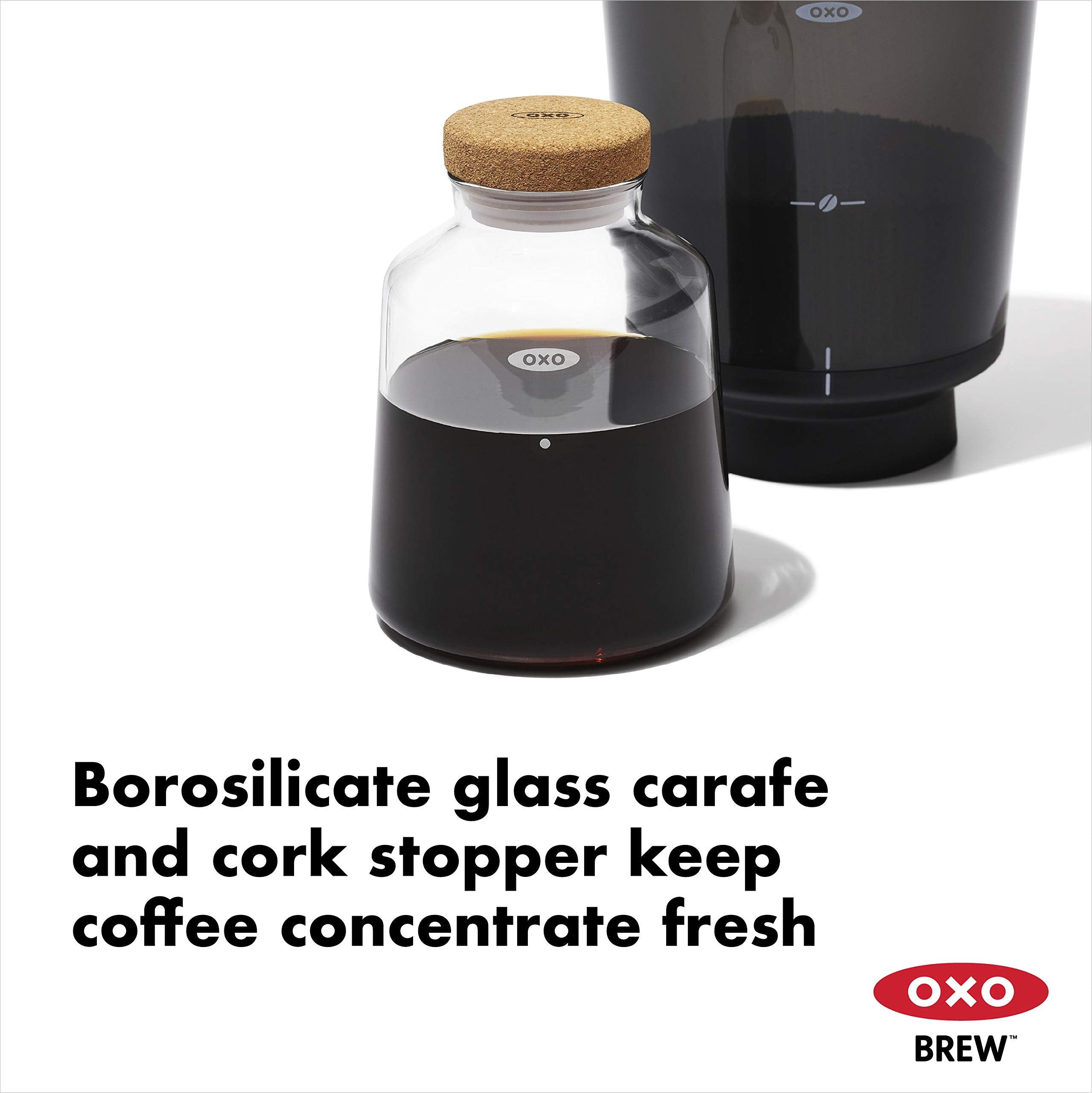 OXO stainless steel mesh filter detail preventing grounds for cleaner cup