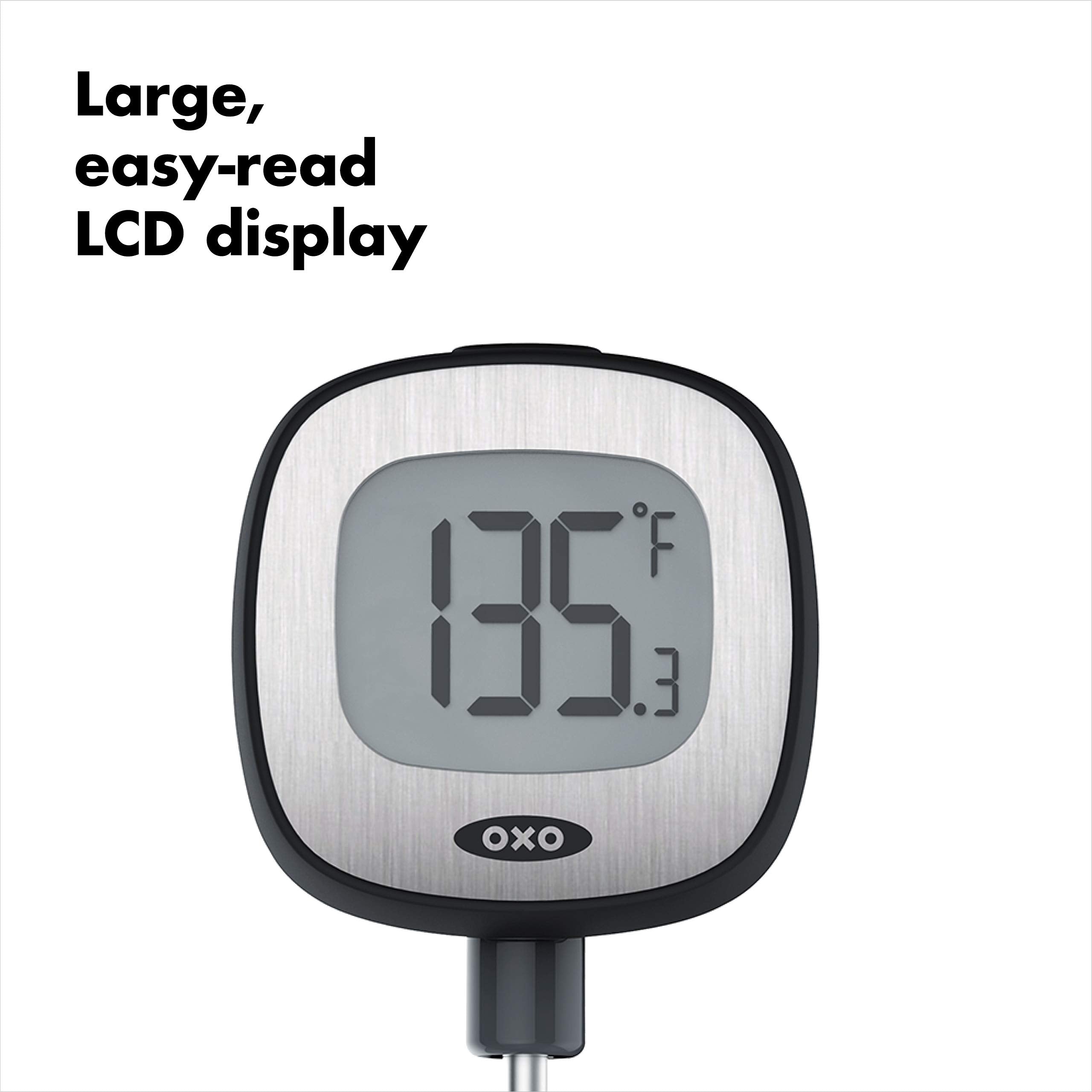 OXO ultra-thin probe detail for quick, accurate temperature transfer