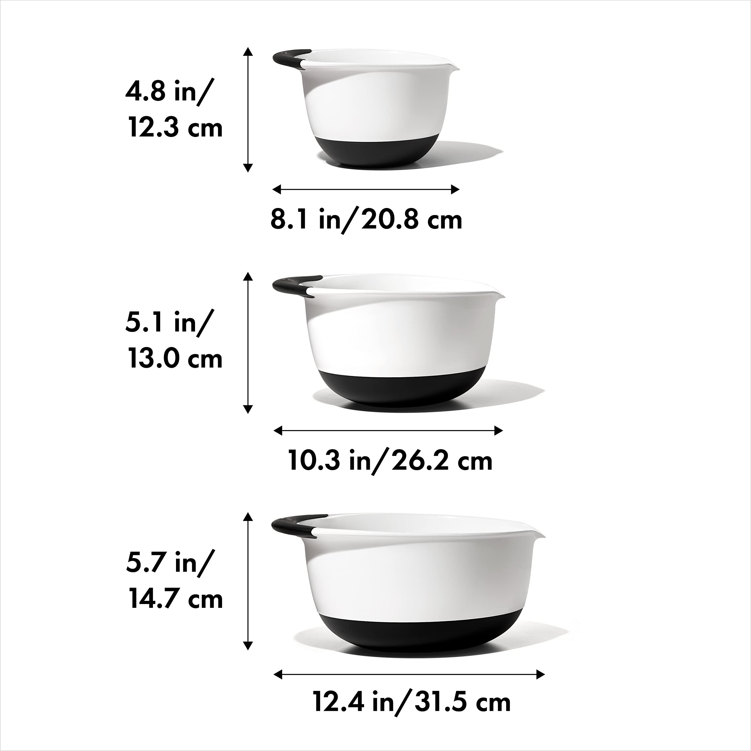OXO close-up of non-skid bottom providing stability while mixing