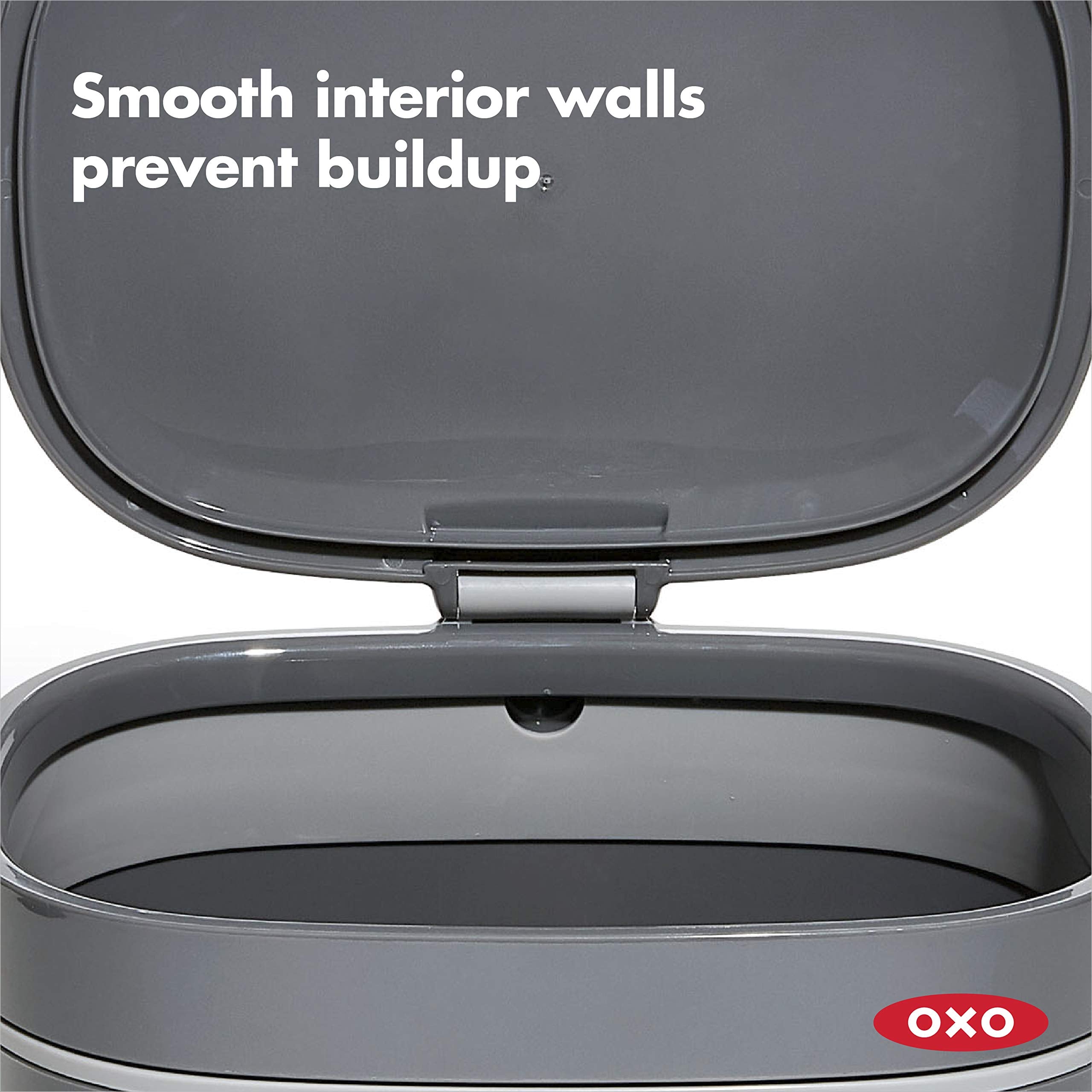 OXO compost bin removable bucket lifted out for dishwasher convenience