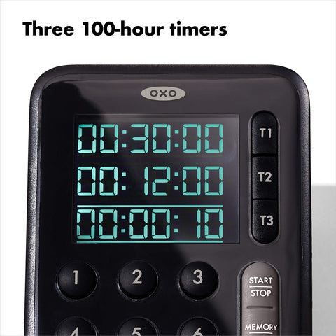 OXO keypad close-up for fast, intuitive time entry