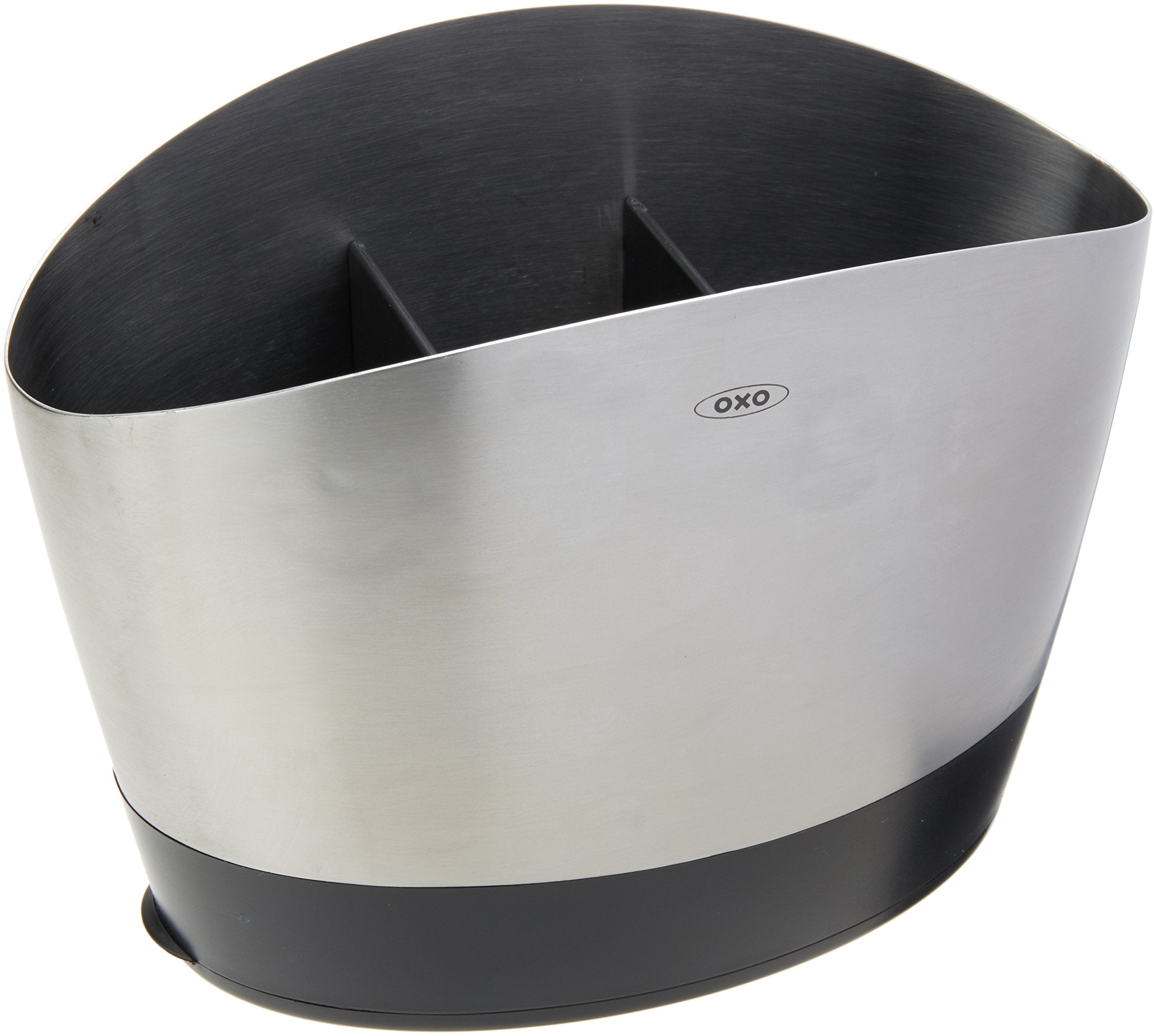 OXO front view showing elliptical shape and organized utensil storage benefit