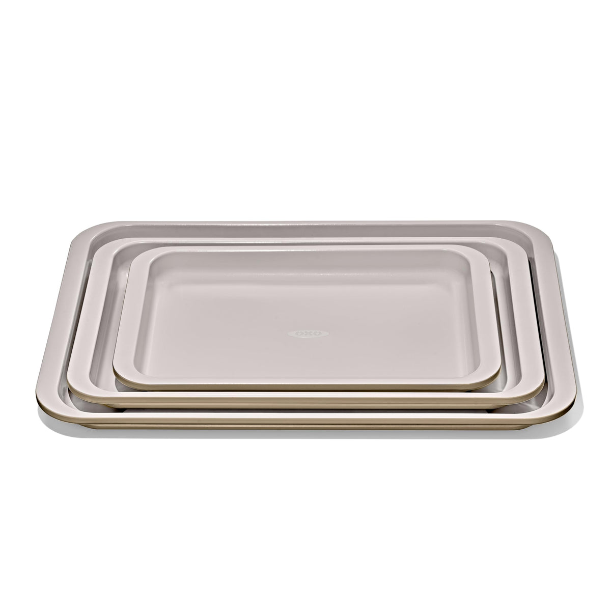 OXO front view of the 3-piece set showing sleek finish and durable construction