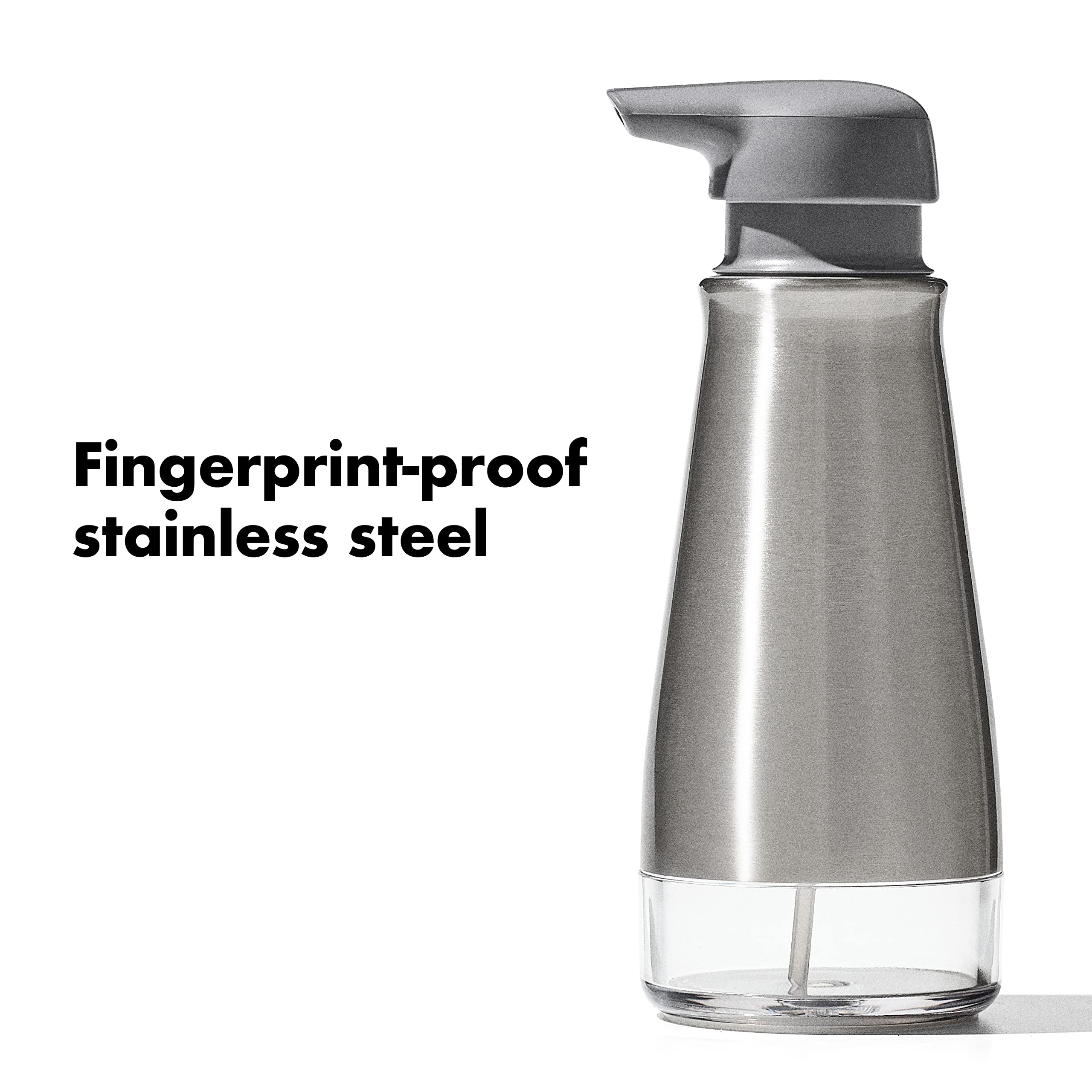 OXO Good Grips in-use on kitchen counter producing foam for efficient handwashing benefit
