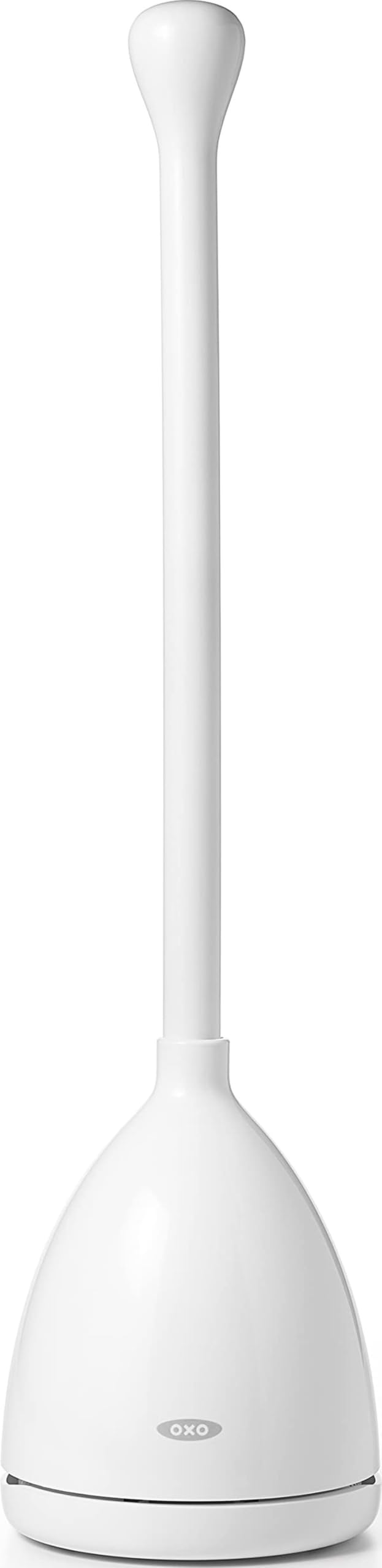 OXO Good Grips front canister hides plunger for a tidy bathroom