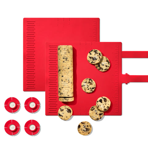 OXO Good Grips two silicone mats stacked showing compact packaging and durability benefit